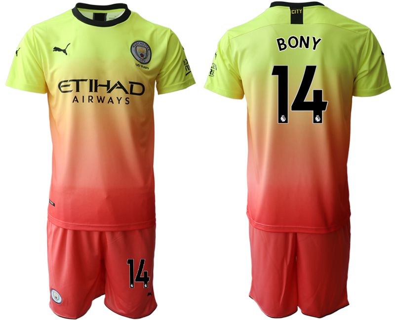 Men 2019-2020 club Manchester City away #14 yellow Soccer Jerseys->manchester city jersey->Soccer Club Jersey